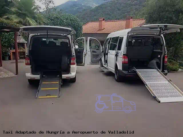 Taxi accesible de Aeropuerto de Valladolid a Hungría